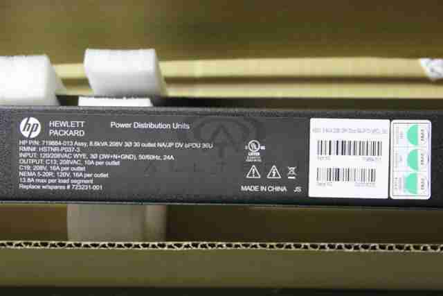 (QTY 100 NEW HP H5M64A 8.SKVA DUAL VOLTAGE BASIC POWER DISTRIBUTION UNITS 208V 30A INPUT)