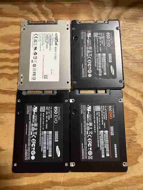 2.5" SSD Hard Drives 240GB-1TB Solid State Hard Drives QTY 15,900