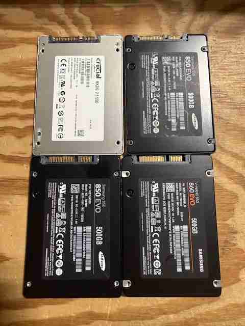 2.5" SSD Hard Drives 240GB-1TB Solid State Hard Drives QTY 15,900