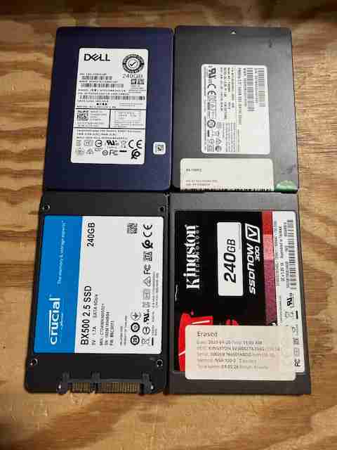 2.5" SSD Hard Drives 240GB-1TB Solid State Hard Drives QTY 15,900