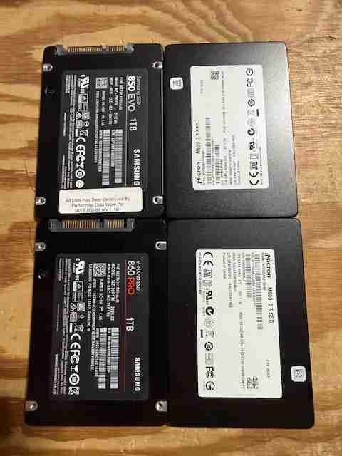 2.5" SSD Hard Drives 240GB-1TB Solid State Hard Drives QTY 15,900
