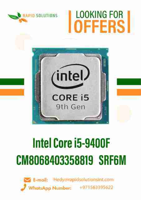 Intel Core i5-9400F, CM8068403358819 SRF6M, New