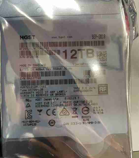 WD & HGST, HUH721212ALE601, 12TB, 3.5 HDD, A grade