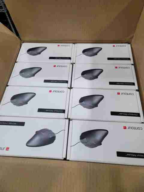 QTY 960- NEW Contour Design WHITE Perfit Mouse Non-Scroll Optical Ergonomic USB PMO5-M-R