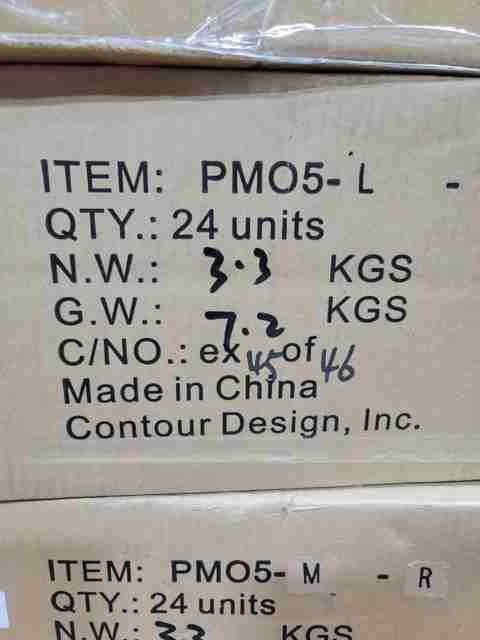 QTY 960- NEW Contour Design WHITE Perfit Mouse Non-Scroll Optical Ergonomic USB PMO5-M-R