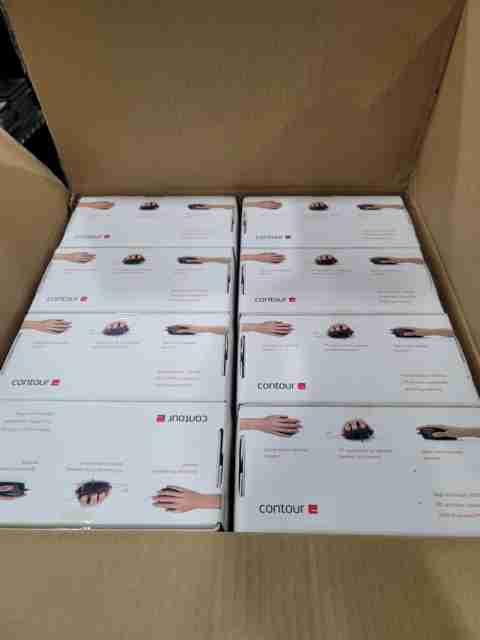 QTY 960- NEW Contour Design WHITE Perfit Mouse Non-Scroll Optical Ergonomic USB PMO5-M-R