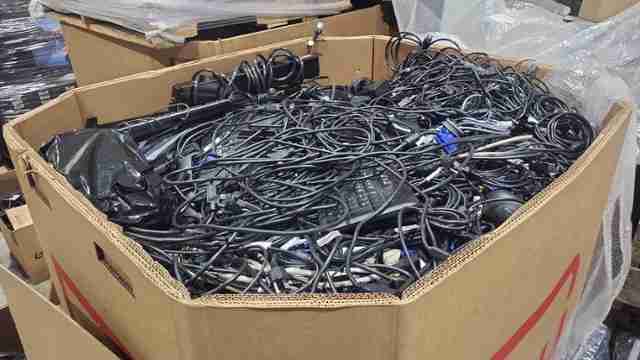 LOT OF 11 Pallets of Mixed Cables and Computer Accessories