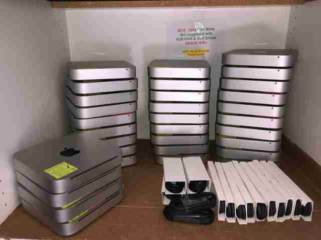 27x Apple Mac Mini / 2.5Ghz 8GB RAM SSD Drives / GRADE A/B - iOS installed READY FOR USE